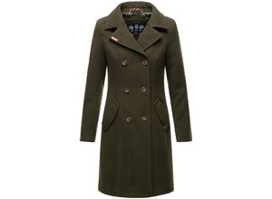 4059072472839 - MARIKOO Damen Edler Wintermantel Trenchcoat in Wollmantel-Optik Nanakoo