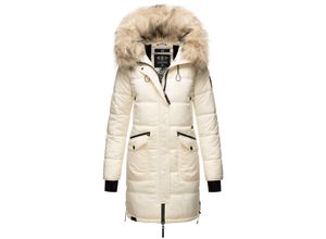 4059072474185 - MARIKOO Damen Winter Parka Steppmantel mit Abnehmbarem Kunstfellkragen Chaskaa