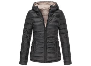 4059072474604 - MARIKOO Damen modische Steppjacke Übergangsjacke mit großer Kapuze Lucy