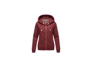 4059072476417 - NAVAHOO Damen Kapuzensweatshirt Sportlicher Zip-Hoodie mit Dicken Tunnelzugkordeln Engelshaar