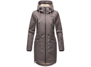 4059072477391 - MARIKOO Damen Softshelljacke Funktionsjacke mit warmen Teddyfleece & Kapuze Racquellee