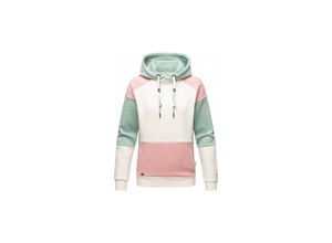 4059072478671 - NAVAHOO Damen Kapuzensweatshirt Verspielter Hoodie Pullover im Colorblocking Look Babykätzchen