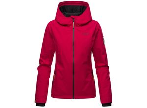 4059072750586 - MARIKOO Damen Sportliche Outdoorjacke Übergangs Regenjacke mit Kapuze Brombeere