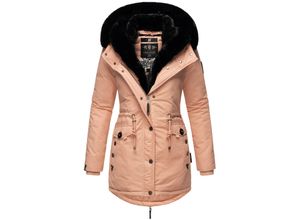 4059072754638 - NAVAHOO Damen Wintermantel Winterparka Gefüttert mit 2 Kunstpelz-Kapuzen Sweety Deluxe