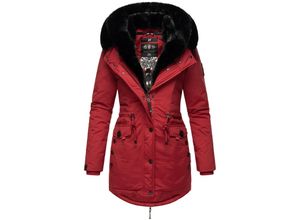 4059072754836 - NAVAHOO Damen Wintermantel Winterparka Gefüttert mit 2 Kunstpelz-Kapuzen Sweety Deluxe