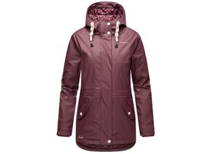 4059072757875 - NAVAHOO Damen Warmer Regenjacke Wasserdichter Regenmantel mit Kapuze Oceans Heart