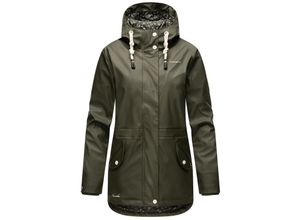 4059072757981 - NAVAHOO Damen Warmer Regenjacke Wasserdichter Regenmantel mit Kapuze Oceans Heart