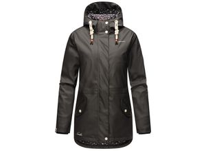 4059072758292 - NAVAHOO Damen Warmer Regenjacke Wasserdichter Regenmantel mit Kapuze Oceans Heart