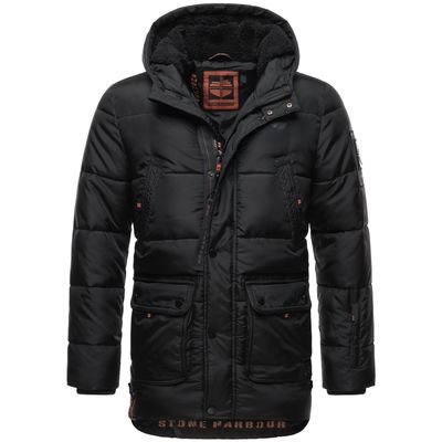 4059072760127 - STONE HARBOUR Herren Winterjacke Lange Parka Jacke Kapuze warm gefüttert Mironoo