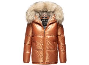 4059072815452 - NAVAHOO Damen Winterjacke Warm Gefütterte Steppjacke mit Kunstfellkapuze Tikunaa