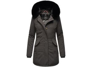 4059072815926 - MARIKOO Damen edler Wintermantel Parka mit Kunstfellkapuze Karmaa