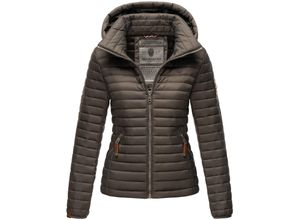 4059072816565 - MARIKOO Damen Stylische Steppjacke Übergangsjacke mit abnehmbarer Kapuze Löwenbaby