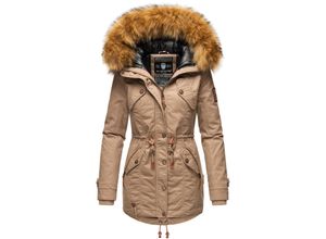 4059072817418 - MARIKOO Damen Wintermantel stylischer Winterparka mit abnehmbarem Kunstfell Laviva Princess