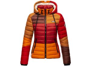 4059072819085 - NAVAHOO Damen Steppjacke leichte Übergangsjacke mit Kapuze im Colourblocking Stil Lulana Multikulti