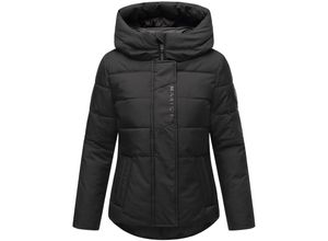 4059072825628 - MARIKOO Damen Winter Jacke gesteppt Teddyfell gefüttert Steppjacke mit Kapuze & Recyceltes Obermaterial Elira