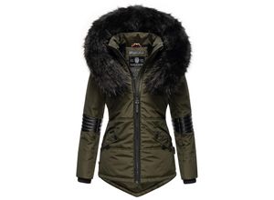 4059072829398 - NAVAHOO Damen Winterjacke edle Steppjacke mit Schwarzem Kunstpelzkragen Nirvana