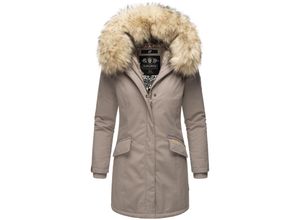 4059072829862 - NAVAHOO Damen stylischer Wintermantel Winterparka mit Kunstfell-Kapuze Cristial