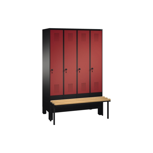 4059096861961 - Umkleidespind 4903040S10025 Sitzbank 4Abteile B1200mm sgr rrt
