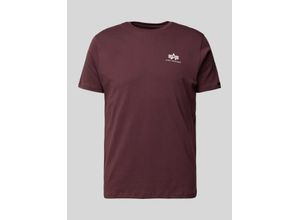 4059146163847 - Alpha Industries Basic T Small Logo T-Shirt maroon in M