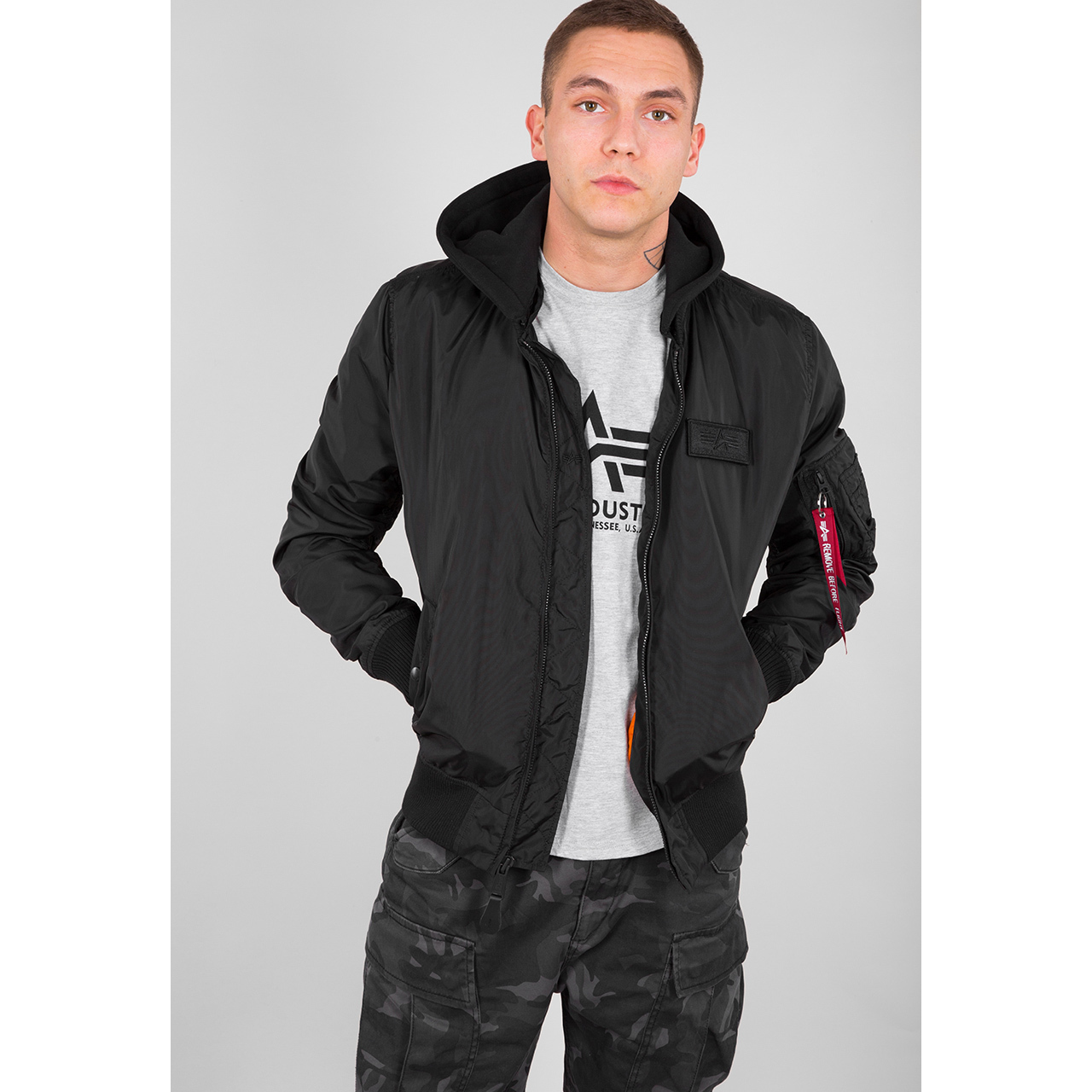 4059146168118 - Bomber mit Kapuze Alpha Industries MA-1 TT Hood