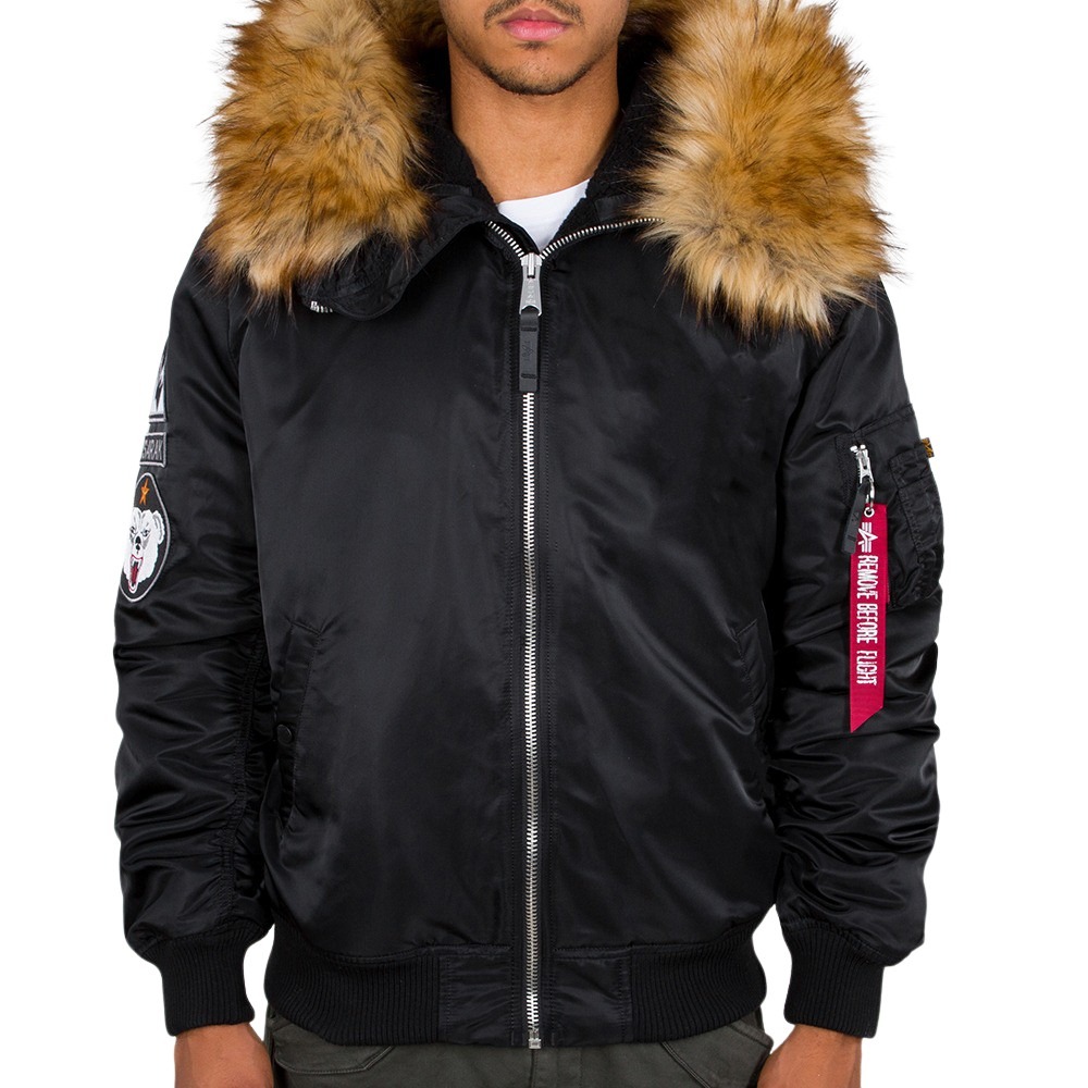 4059146342594 - Bomber mit Kapuze Alpha Industries MA-1 arctic