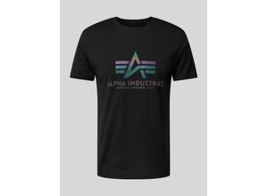 4059146372997 - Industries Basic Rainbow Ref T-Shirt - Schwarz - XL - unisex