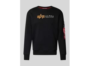 4059146464982 - Sweatshirt mit Label-Print und Reißverschlusstasche