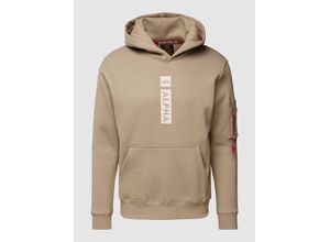 4059146751020 - Hoodie mit Label-Print und Känguru-Tasche