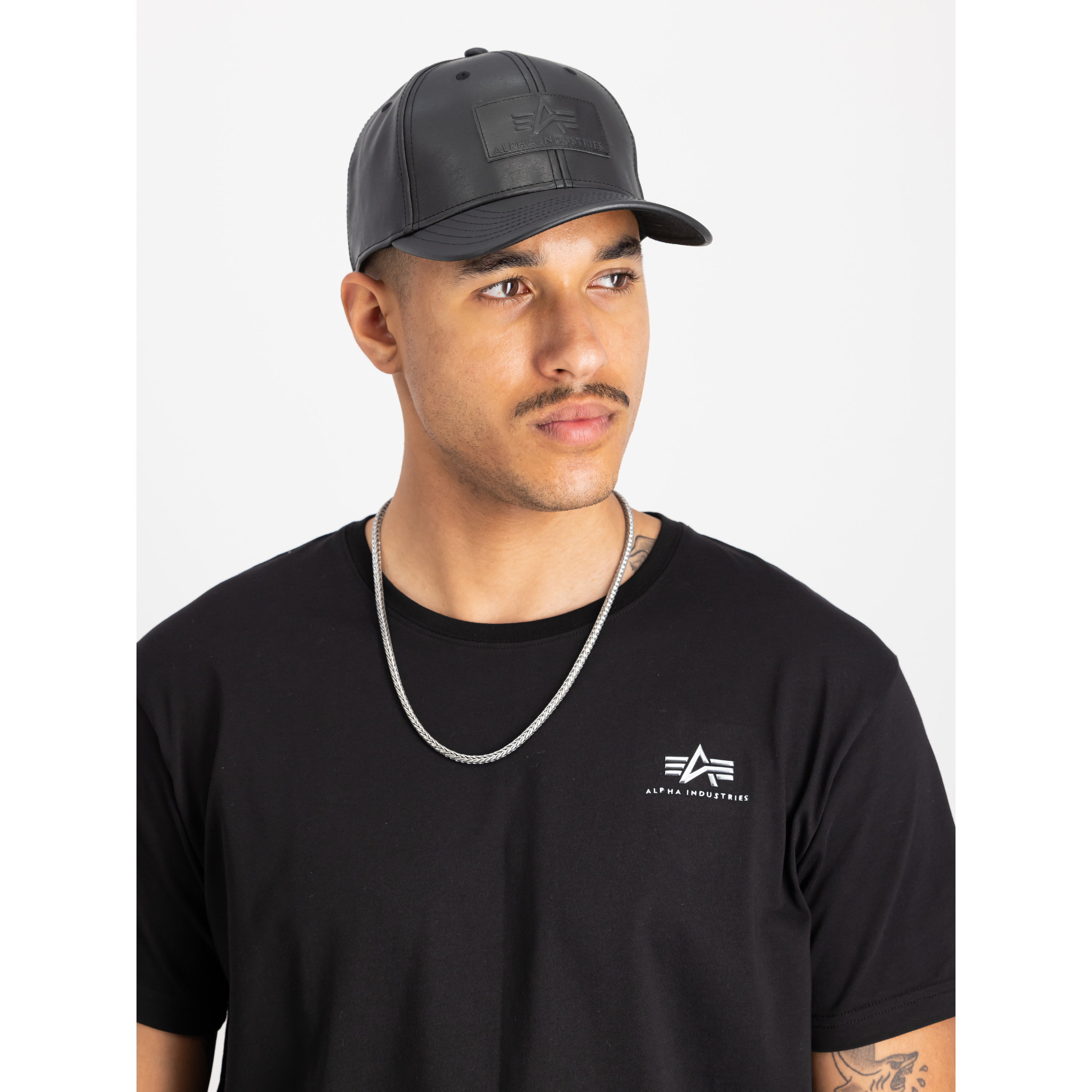 4059146765317 - Baseballcap mit PU-Logo Alpha Industries