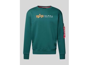 4059146788934 - Sweatshirt mit Label-Print und Reißverschlusstasche