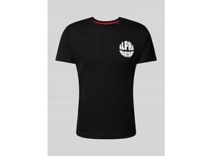 4059146846917 - Alpha Industries Logo T BP T-Shirt schwarz in L