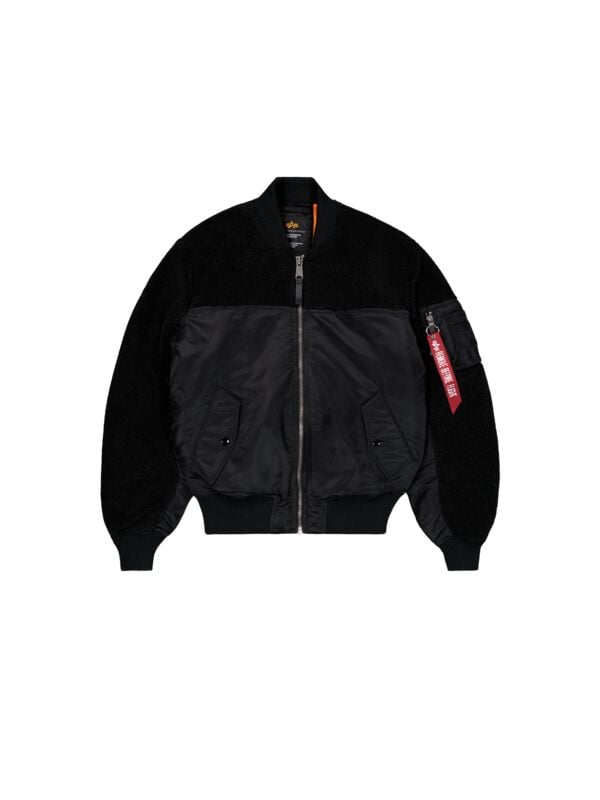 4059146882489 - Alpha Industries MA-1 Teddy Bomber Bomberjacke schwarz in XXL