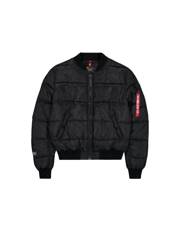 4059146883912 - Alpha Industries MA-1 Logo Puffer Bomberjacke schwarz in XXL