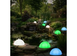 4059157000155 - Etc-shop - led Gartendeko Halbkugel rgb Farbwechsel Außenlampe Terrassenlampe Gartenlampe Acryl transparent LxBxH 200x97x5 cm 9er Set