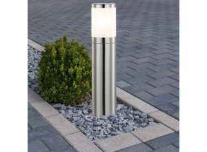 4059157002623 - Etc-shop - Steh Leuchte Garten Haus Tür Stand Lampe Beleuchtung Edelstahl im Set inklusive LED-Leuchtmittel