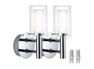 4059157009462 - Etc-shop - 2er Set Außen Beleuchtungen Wand Lampen Strahler Glas im Set inklusive led Leuchtmittel