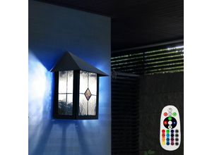 4059157015487 - Außenleuchte Wandleuchte Wandlampe Gartenleuchte Außenlampe Fernbedienung Glas Tiffanytechnik  1x rgb led 9 Watt 806Lumen HxBxT 325x24x16 cm