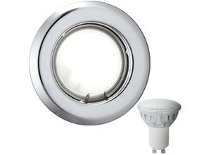 4059157016798 - Etc-shop - Decken Einbau Strahler Wohn Zimmer Chrom Spot Beleuchtung im Set inklusive led Leuchtmittel