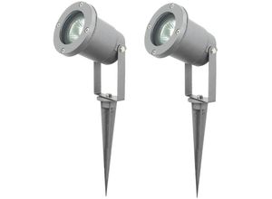 4059157018426 - Etc-shop - 2er Set Erdspieß Steck Lampen Außen Bereich Hof Garten Strahler schwenkbar GU10
