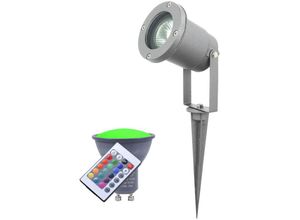 4059157018532 - Etc-shop - Erdspieß Außen Steck Lampe Terrassen Park Leuchte Fernbedienung im Set inklusive rgb led Leuchtmittel