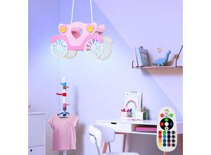 4059157020566 - Etc-shop - Decken Hänge Pendel Leuchte Mädchen Kinderzimmer Fernbedienung Dimmer im Set inklusive rgb led Leuchtmittel