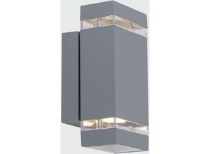 4059157022355 - Etc-shop - Außen Wand Leuchte Park Terrassen Strahler alu grau im Set inklusive led Leuchtmittel