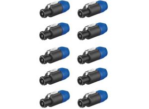 4059157024335 - - 10er Set PA-Lautsprecherstecker Speaker Kabelstecker Boxen 4-polig 5083410er