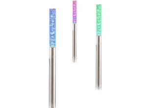4059157029057 - Etc-shop - led Solar Außenbereich Steck 3er Set Lampen IP44 Farbwechsler Edelstahl