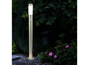 4059157032392 - Etc-shop - Außen Leuchte Edelstahl Garten Weg Lampe Bewegungsensor Steckdosen im Set inklusive led Leuchtmittel