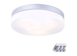 4059157034068 - Etc-shop - Außen Beleuchtung Decken Lampe Fernbedienung Glas opal rund im Set inklusive rgb led Leuchtmittel