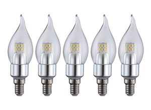 4059157035041 - Etc-shop - 5er Set 4 Watt led Leuchtmittel 400 Lumen warm weiß 3000 Kelvin Kerze E14 Sockel