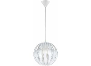 4059157036987 - Etc-shop - Pendelleuchte Pendellampe Hängeleuchte Esstischlampe Wohnzimmer Höheverstellbar transparent weiß 1x led 5W 350Lm 3000K DxH 30x150cm