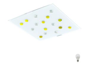 4059157040588 - Design Decken Lampe Gäste Schlaf Zimmer Glas Stein Leuchte satiniert im Set inkl LED Leuchtmittel