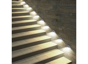 4059157045521 - Etc-shop - 10x led Außen Wand Leuchten Treppen Stufen Strahler Hof Garten Lampen grau